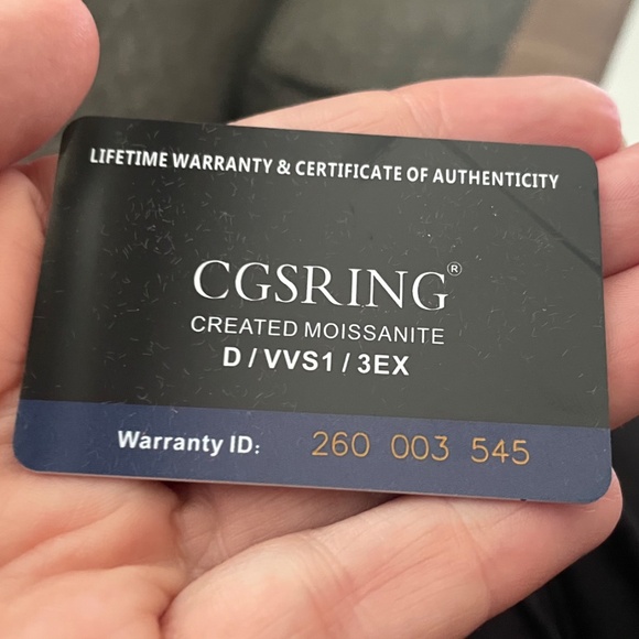 14K Gold Moissanite Rings 2ct Round Moissanite Engagement Ring 14K White Gold 2 - Picture 4 of 4